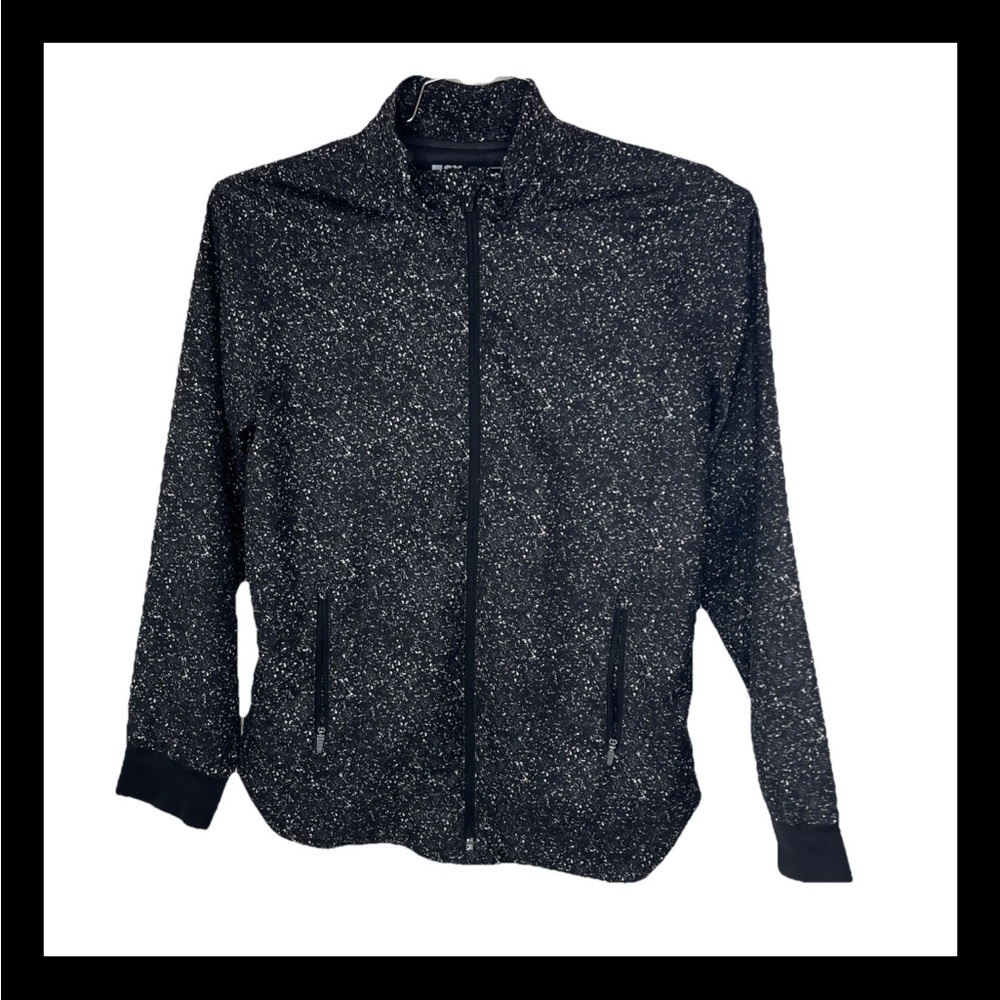Michael Strahan MSX Lightweight Jacket Large Black And White Galaxy
